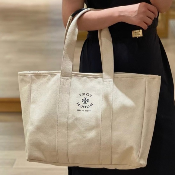 Tory Burch Large Canvas Tote NWT - Picture 6 of 6